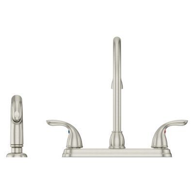 Pfister Brushed Nickel Pfirst Series 2-handle Kitchen Faucet G136-500S