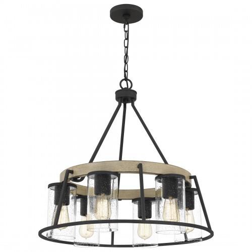 Quoizel BRT3525GK Brockton Outdoor chandelier 6 lights grey ash Chandelier