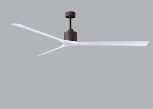 Matthews Fan NKXL-TB-MWH-90 Nan XL 6-speed ceiling fan in Matte White finish with 90” solid matte white wood blades