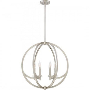 Quoizel ON2824BN Orion Pendant brushed nickel 6lts Pendant