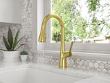 Pfister Brushed Gold Pull-down Kitchen Faucet