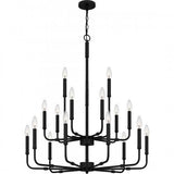 Quoizel ABR5132MBK Abner Chandelier 18 lights matte black. Chandelier