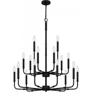 Quoizel ABR5132MBK Abner Chandelier 18 lights matte black. Chandelier