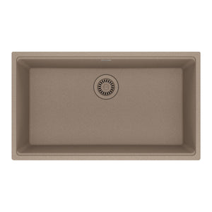FRANKE MAG11029-OYS Maris Undermount 31-in x 17.81-in Granite Single Bowl Kitchen Sink in Oyster In Oyster