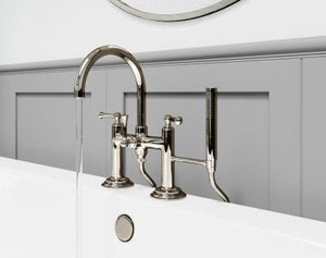 Pfister Polished Nickel Tisbury Deck Mounted Tub Filler LG6-2TBD