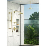 Tenet Single Shower Cross Handle in Brushed Gold