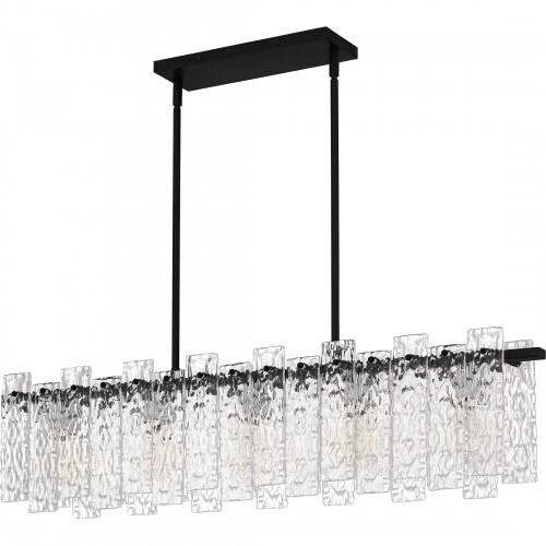 Quoizel PCCAS539MBK Caspian Linear chandelier 5 lights matte black Island Light