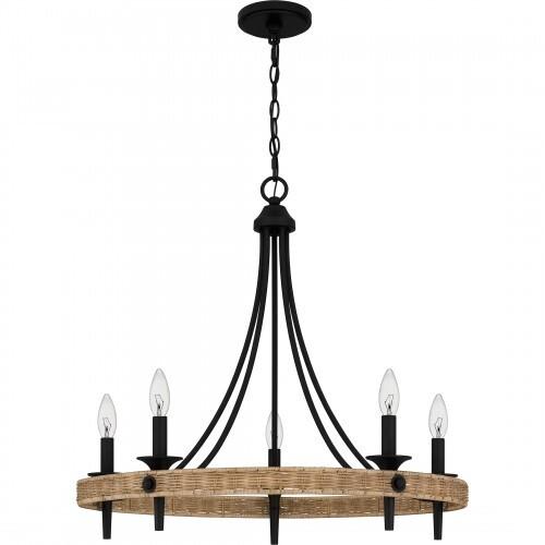 Quoizel CNI5026MBK Catania Chandelier 5 lights matte black Chandelier