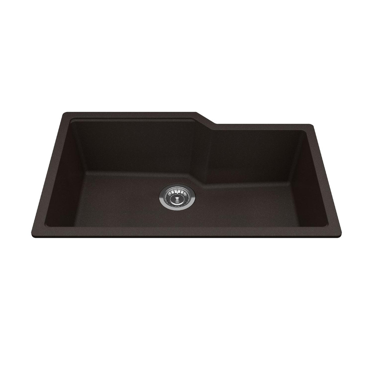 KINDRED MGS2031U-9ESN Granite Series 30.69-in LR x 19.69-in FB Undermount Single Bowl Granite Kitchen Sink in Mocha In Mocha