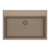 FRANKE MAG61029-OYS Maris Topmount 31-in x 20.88-in Granite Single Bowl Kitchen Sink in Oyster In Oyster