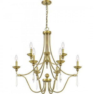 Quoizel JOU5032AB Joules Chandelier 9 light aged brass Chandelier