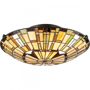 Quoizel TF1408SVB Reed Flush mount  tiff vintage bronze 17"d Flush Mount