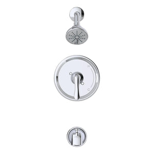 Gerber G00G9155TC Chrome Viper Single Handle Tub & Shower Trim Kit & Treysta C...