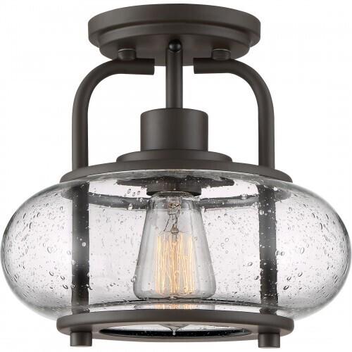 Quoizel TRG1710OZ Trilogy Semi flush 1 light old brnz Semi-Flush Mount