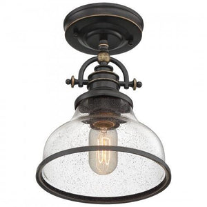 Quoizel GRTS1708PN Grant Semiflush mount 1 light palladian bronze Semi-Flush Mount