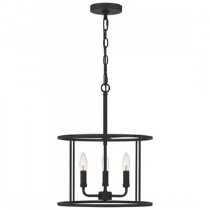 Quoizel ABR2814MBK Abner Pendant 3  light matte black Pendant