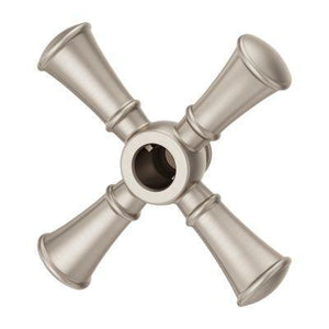 Tisbury Single Cross Handle for Slide Bar Kit in Brushed Nickel