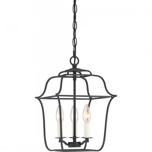Quoizel GLY5203BA Gallery 3 light foyer ryl ebony Pendant