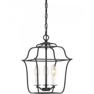Quoizel GLY5203BA Gallery 3 light foyer ryl ebony Pendant