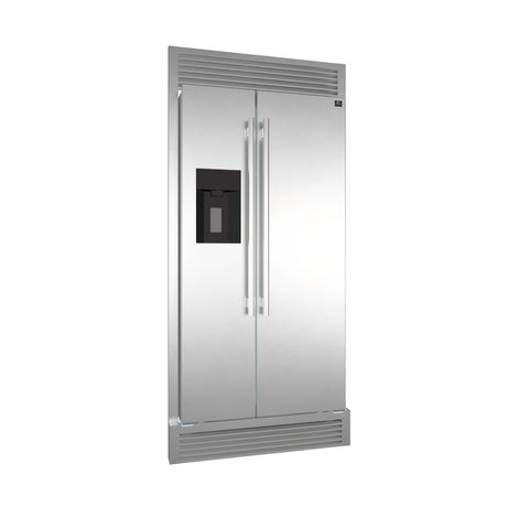Forno FFRBI1844-36SB 20 CF Counter-Depth Side-By-Side Refrigerator, Dispenser, 36" Wide