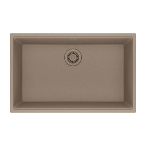FRANKE MAG11028-OYS Maris Undermount 33-in x 22-in Granite Single Bowl Kitchen Sink in Oyster In Oyster