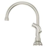 Pfirst Series 2-Handle Kitchen Faucet with Side Spray in Stainless Steel