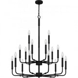 Quoizel ABR5132MBK Abner Chandelier 18 lights matte black. Chandelier