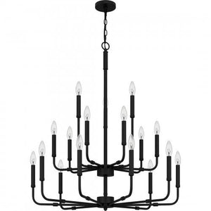 Quoizel ABR5132MBK Abner Chandelier 18 lights matte black. Chandelier