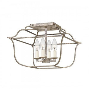 Quoizel GLY1714CS Gallery Semi flush mount 4 light century silver Semi-Flush Mount