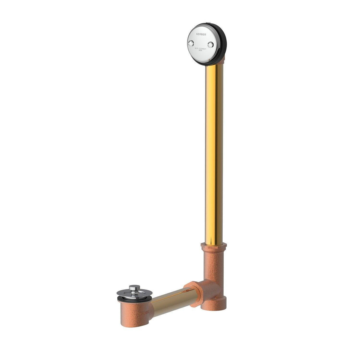 Gerber G00418537088 Chrome Classics Lift & Turn Drain for Roman Tub With Female ...