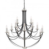 Quoizel ANA5015K Alana 15 light chandelier mystic blk Chandelier