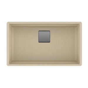FRANKE PKG11031CHA Peak 32.0-in. x 18.8-in. Champagne Granite Undermount Single Bowl Kitchen Sink - PKG11031CHA In Champagne