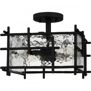 Quoizel DPN1713MBK Daphne Semi flush 2 lights matte black Semi-Flush Mount