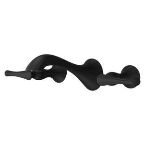 Rhen Wallmount Widespread Lavatory Faucet in Matte Black