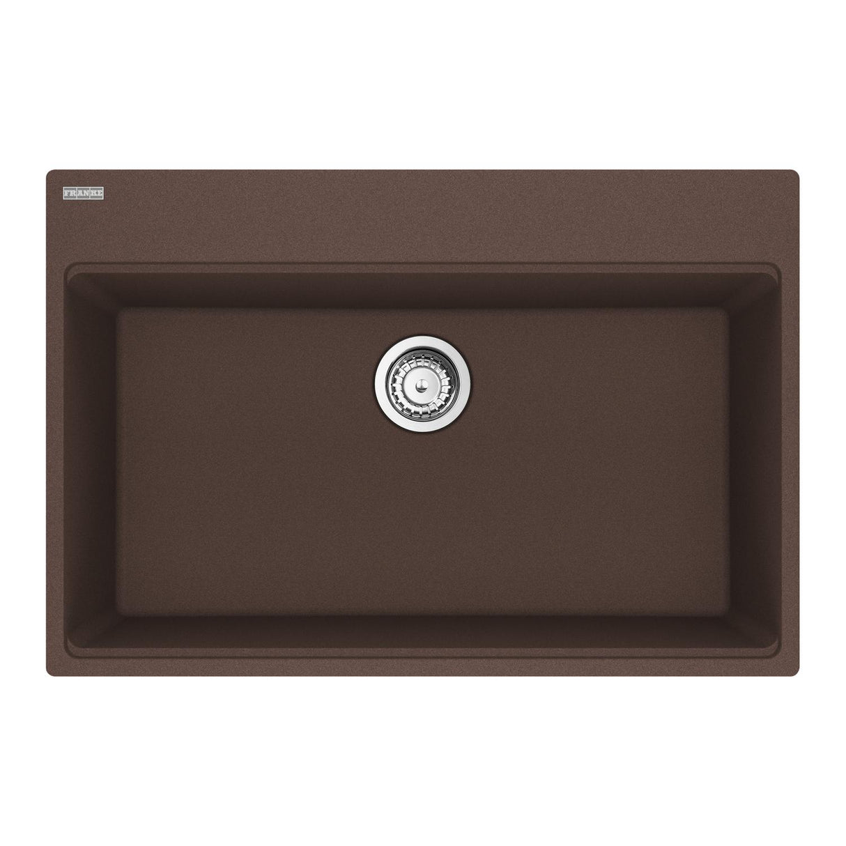 FRANKE MAG61031-MOC-S Maris Topmount 33-in x 22-in Granite Single Bowl Kitchen Sink in Mocha In Mocha