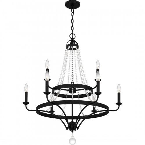 Quoizel ADL5030MBK Adelaide Chandelier 9 lights matte black Chandelier