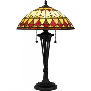 Quoizel TF16143MBK Tiffany Table lamp tiffany 2 lights matte black Table Lamp