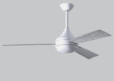 Matthews Fan DA-WH-BW Donaire wet location 3-Blade paddle fan constructed of 316 Marine Grade Stainless Steel