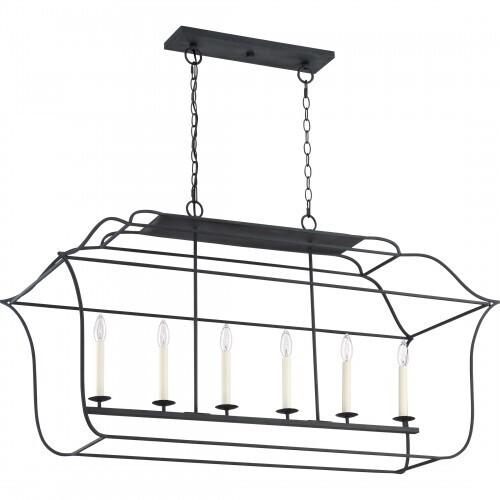 Quoizel GLY648BA Gallery 6 light island ryl ebony Island Light