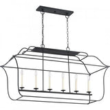 Quoizel GLY648BA Gallery 6 light island ryl ebony Island Light