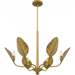 Quoizel BAY5028AB Bayley Chandelier 6 lights aged brass Chandelier