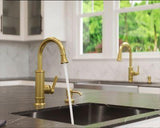 Port Haven 1-Handle Bar/Prep Kitchen Faucet in Brushed Gold