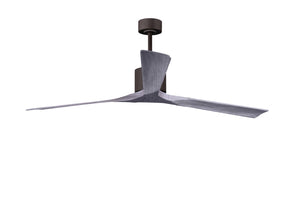 Matthews Fan NKXL-TB-BW-72 Nan XL 6-speed ceiling fan in Matte White finish with 72” solid barn wood tone wood blades