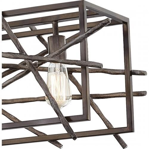 Quoizel BRH5042RT Brigham Linear chandelier 5 light restored bronz Island Light