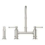 Port Haven 2-Handle Kitchen Faucet with Side Spray in Stainless Steel