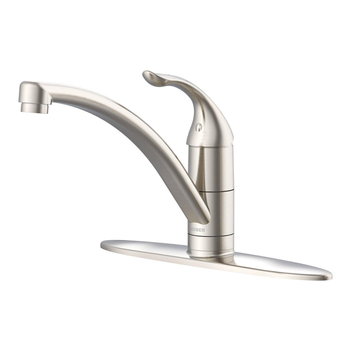 Gerber G0040010 Chrome Viper Single Handle Kitchen Faucet W/out Spray & W/ Deck PLA...