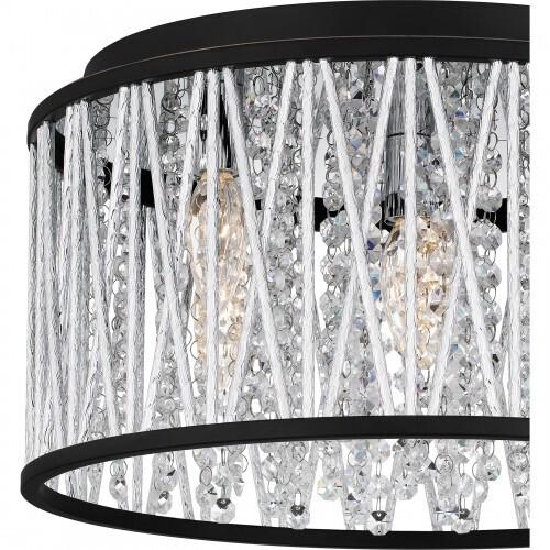 Quoizel PCCET1616MBK Celeste Flush mount 5 lights matte black. Flush Mount