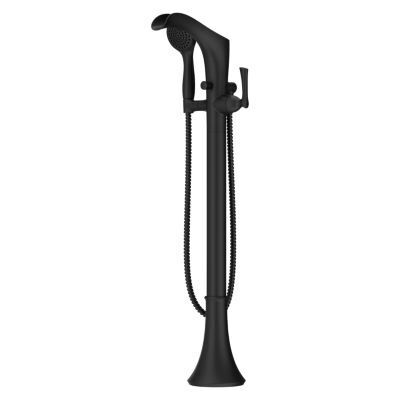 Pfister Matte Black Tub Filler With Hand Shower LG6-1RH1B