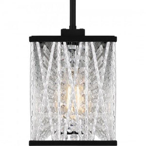 Quoizel PCCET538MBK Celeste Linear chandelier 5 lights matte black. Island Light