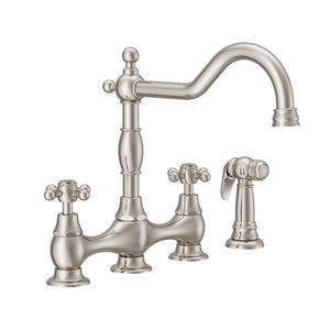Gerber D404457BS Satin Black Opulence Two Handle Bridge Faucet